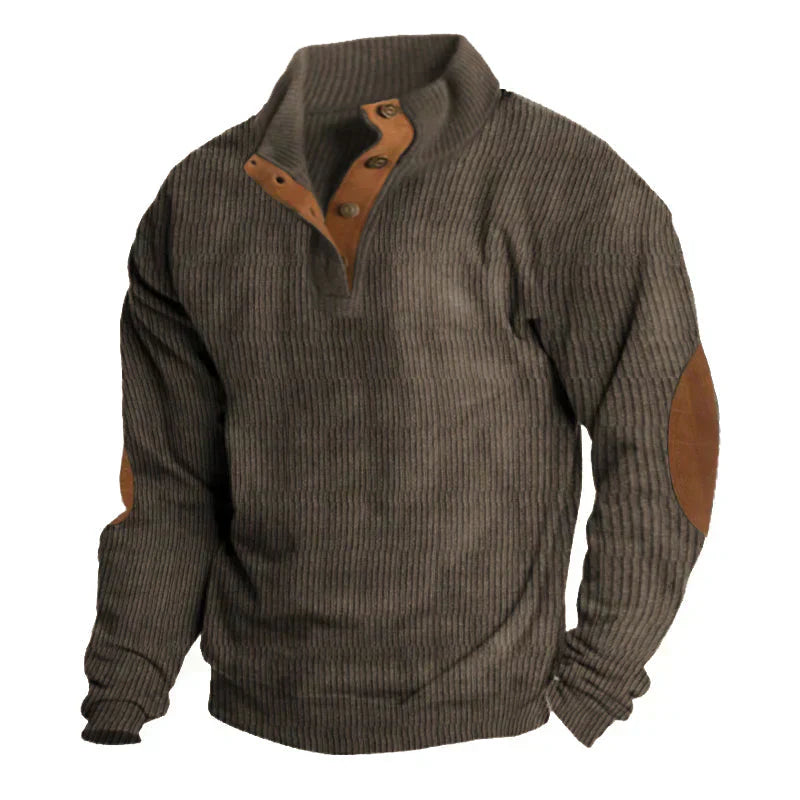 Andrej - Timeless Ribbed Button Jumper