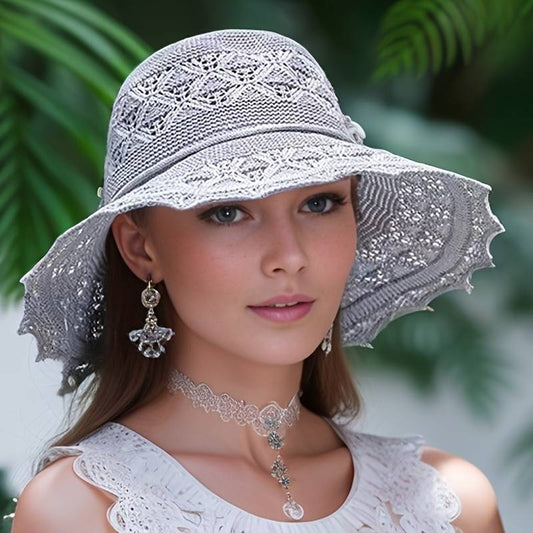 Bria - Elegant Wide-Brimmed Folding Sun Hat