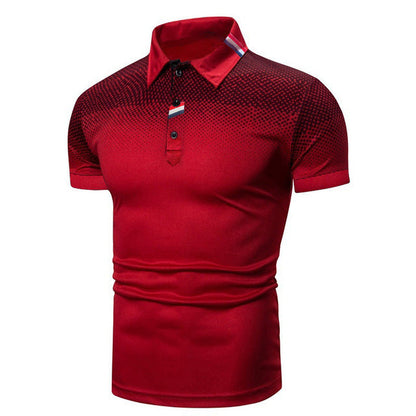 Theodore - Men's Short-sleeved Polo with Ribbed Collar