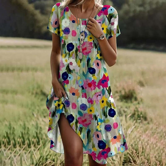 Eulalia - Colorful Floral Dress