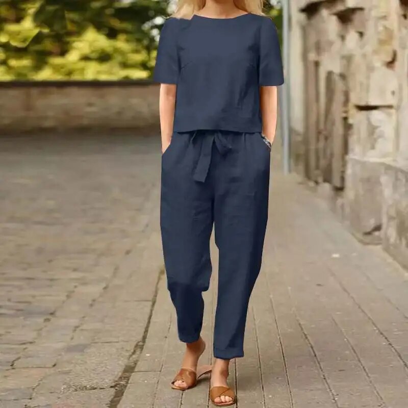 Shanelle™ - Comfortable & Fashionable Linen Jumpsuit