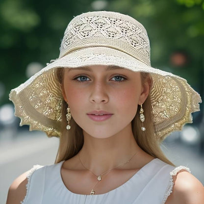 Bria - Elegant Wide-Brimmed Folding Sun Hat