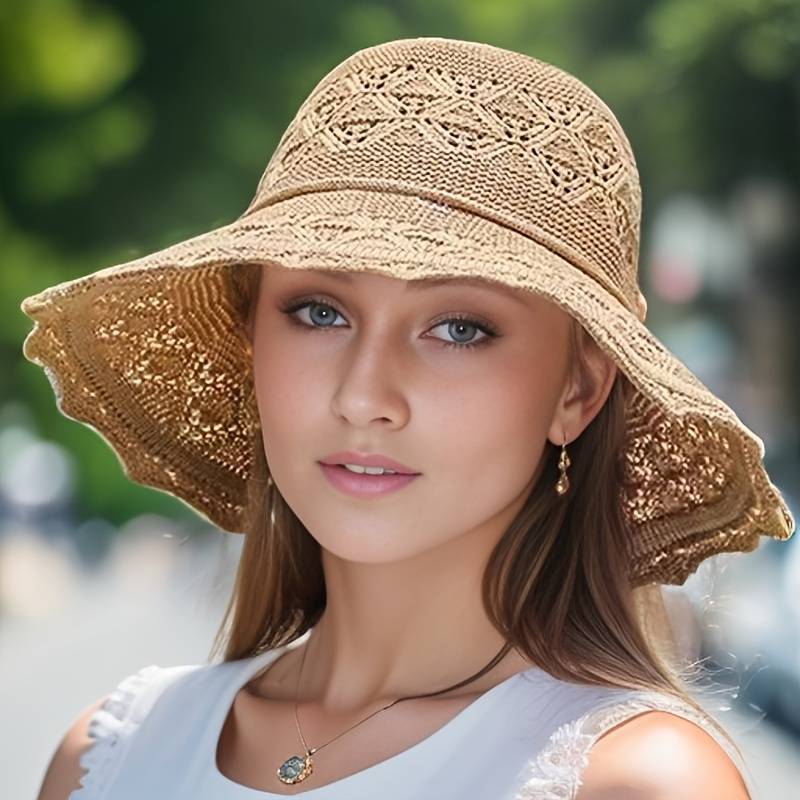 Bria - Elegant Wide-Brimmed Folding Sun Hat