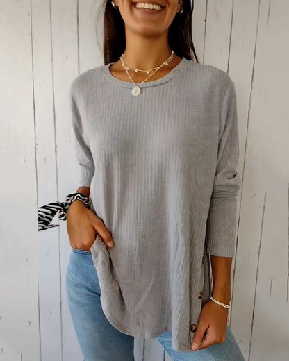 Allison - Long-Sleeved Top with Crew-Neck