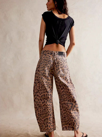 Darcy - Print Barrel Jeans