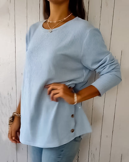 Allison - Long-Sleeved Top with Crew-Neck