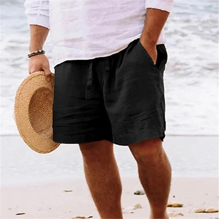 Jory - Men's Casual Cotton Linen Breathable Beach Shorts