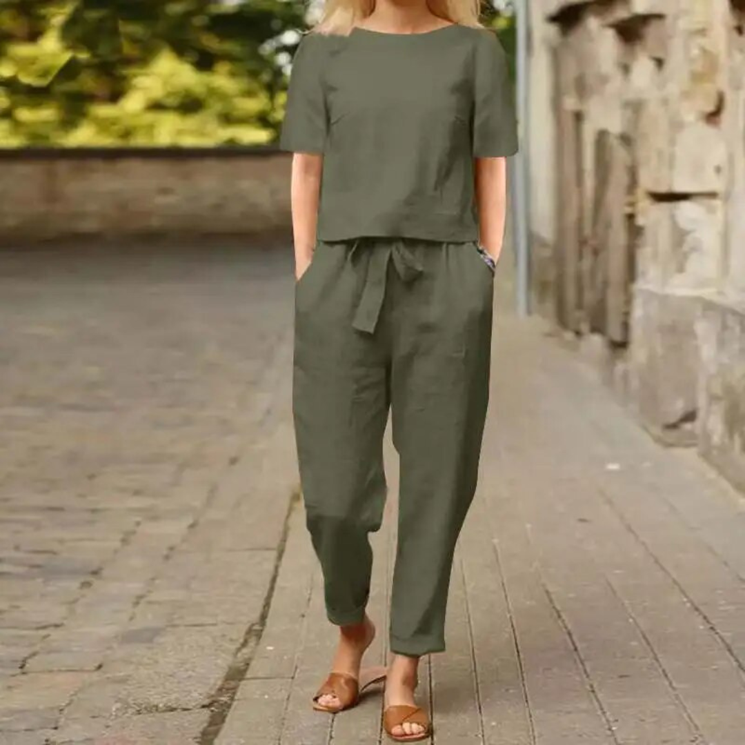 Shanelle™ - Comfortable & Fashionable Linen Jumpsuit