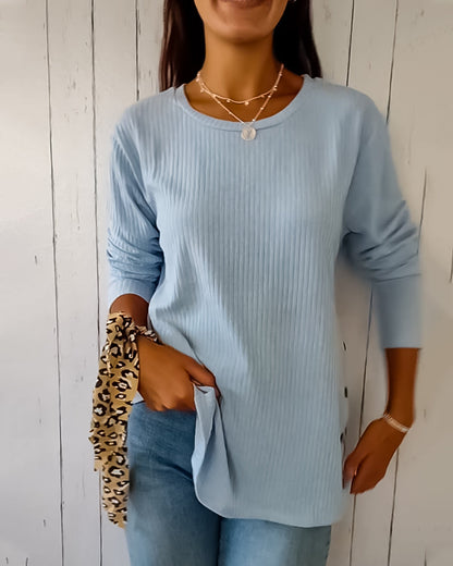 Allison - Long-Sleeved Top with Crew-Neck