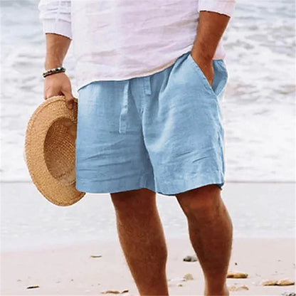 Jory - Men's Casual Cotton Linen Breathable Beach Shorts