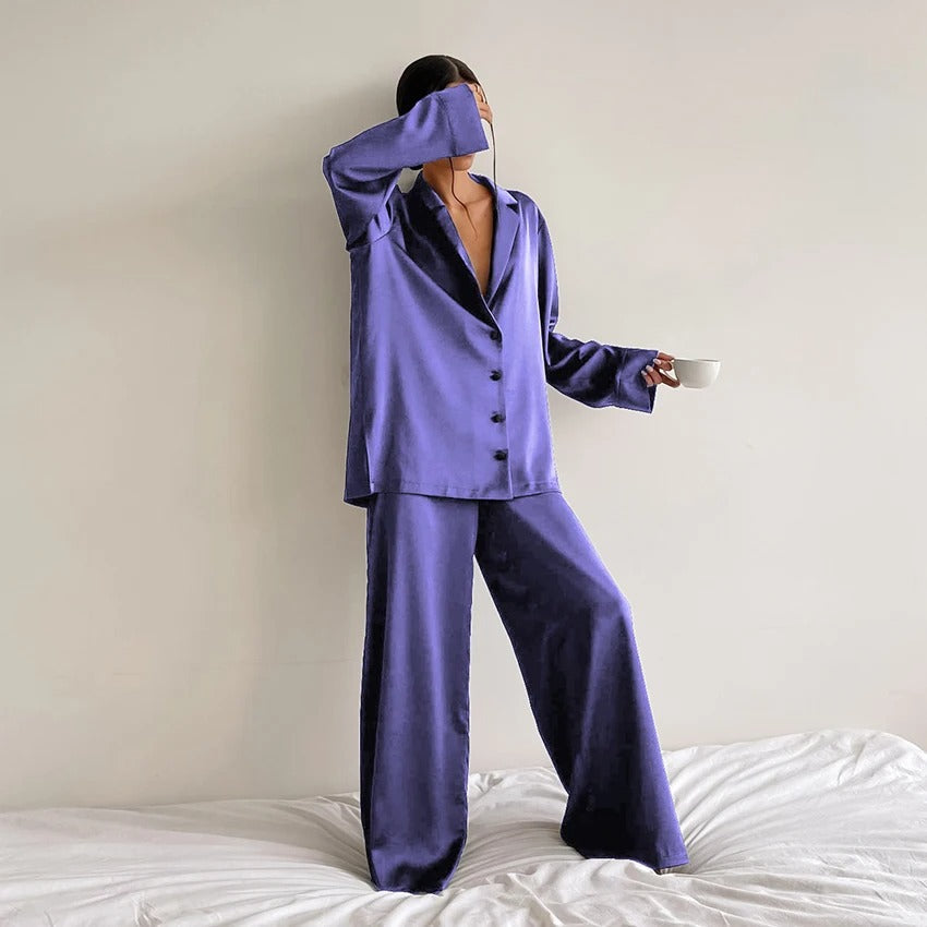 Nikolina - Silky Elegance Oversized Pajama Set