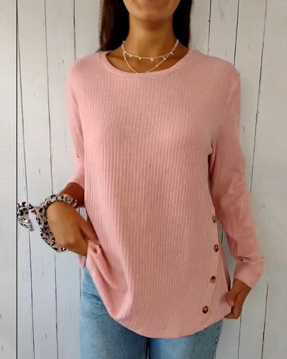 Allison - Long-Sleeved Top with Crew-Neck