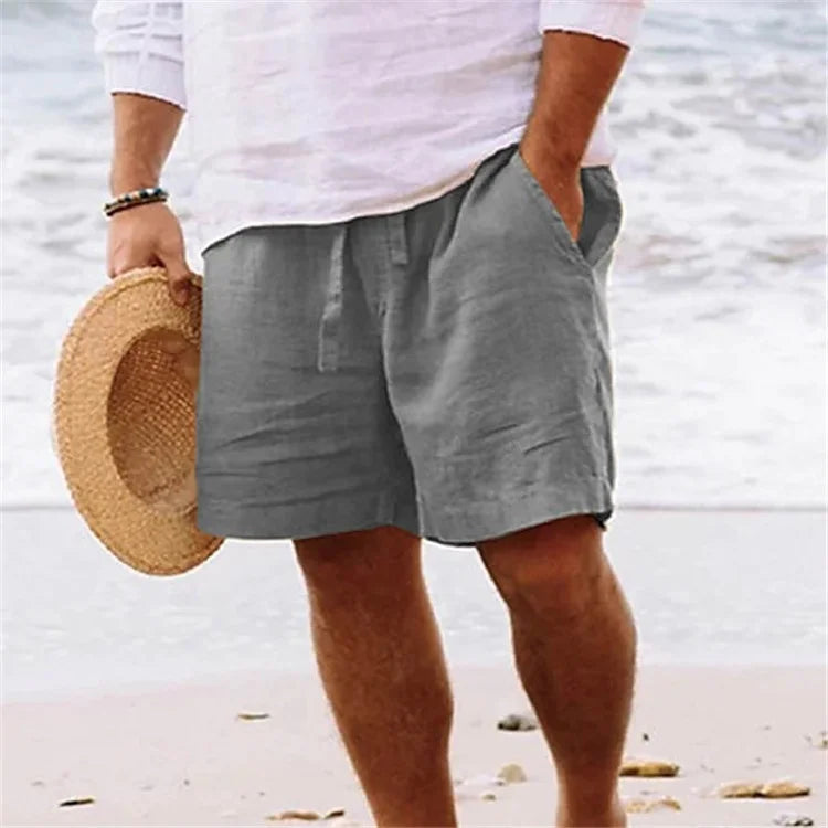 Jory - Men's Casual Cotton Linen Breathable Beach Shorts