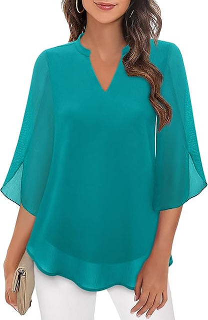 Rosely - Double Layers Chiffon Blouse