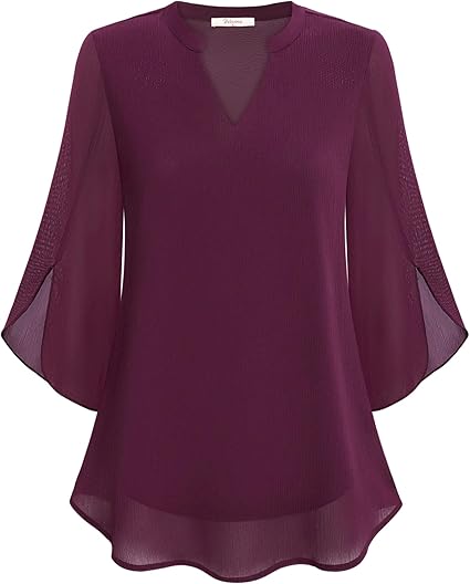 Rosely - Double Layers Chiffon Blouse