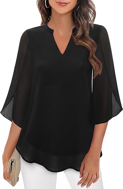 Rosely - Double Layers Chiffon Blouse