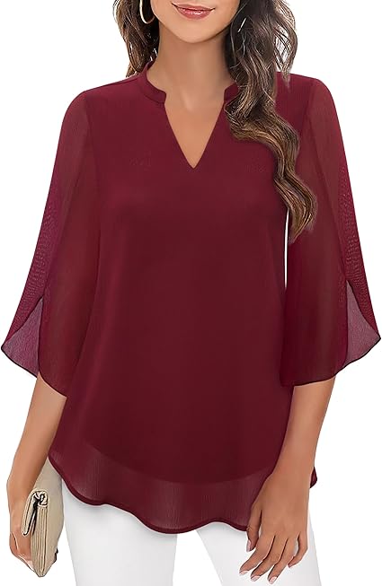 Rosely - Double Layers Chiffon Blouse