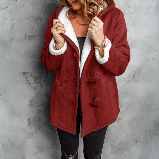 Chelsey™ - Plush Hooded Toggle Coat