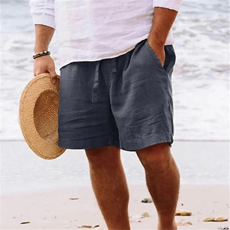 Jory - Men's Casual Cotton Linen Breathable Beach Shorts