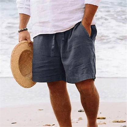 Jory - Men's Casual Cotton Linen Breathable Beach Shorts