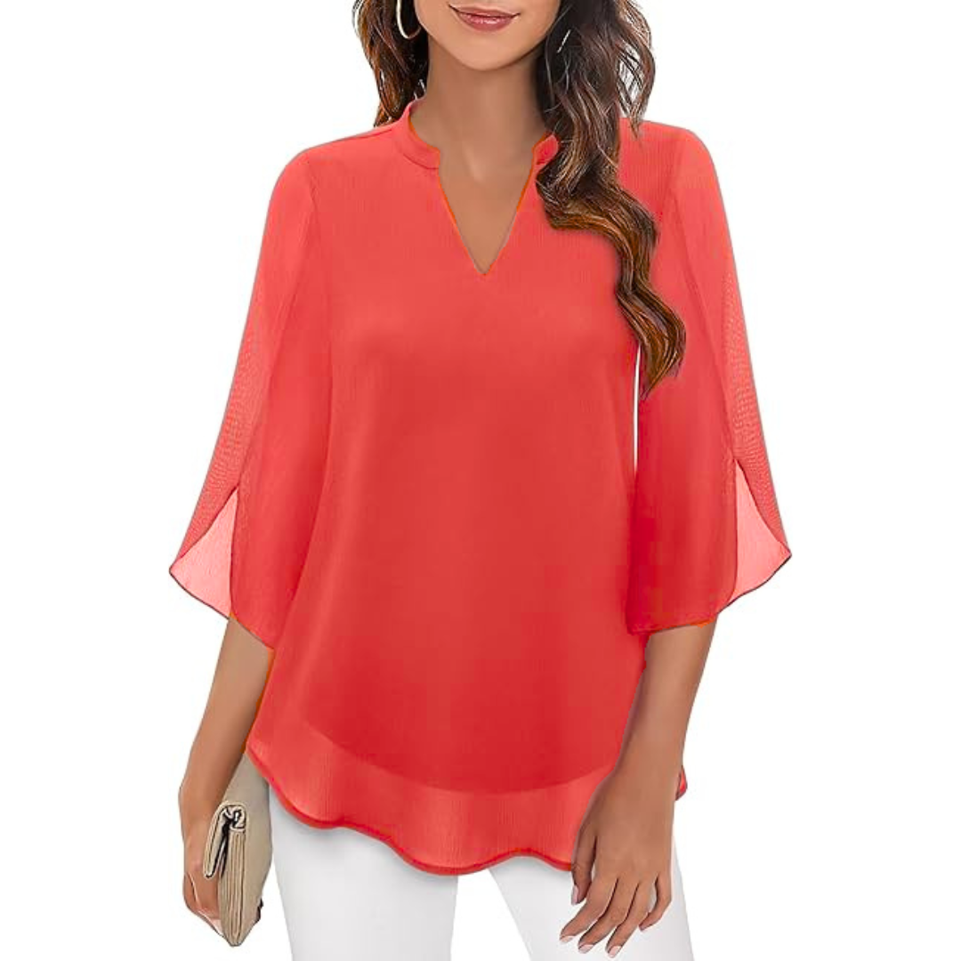 Rosely - Double Layers Chiffon Blouse