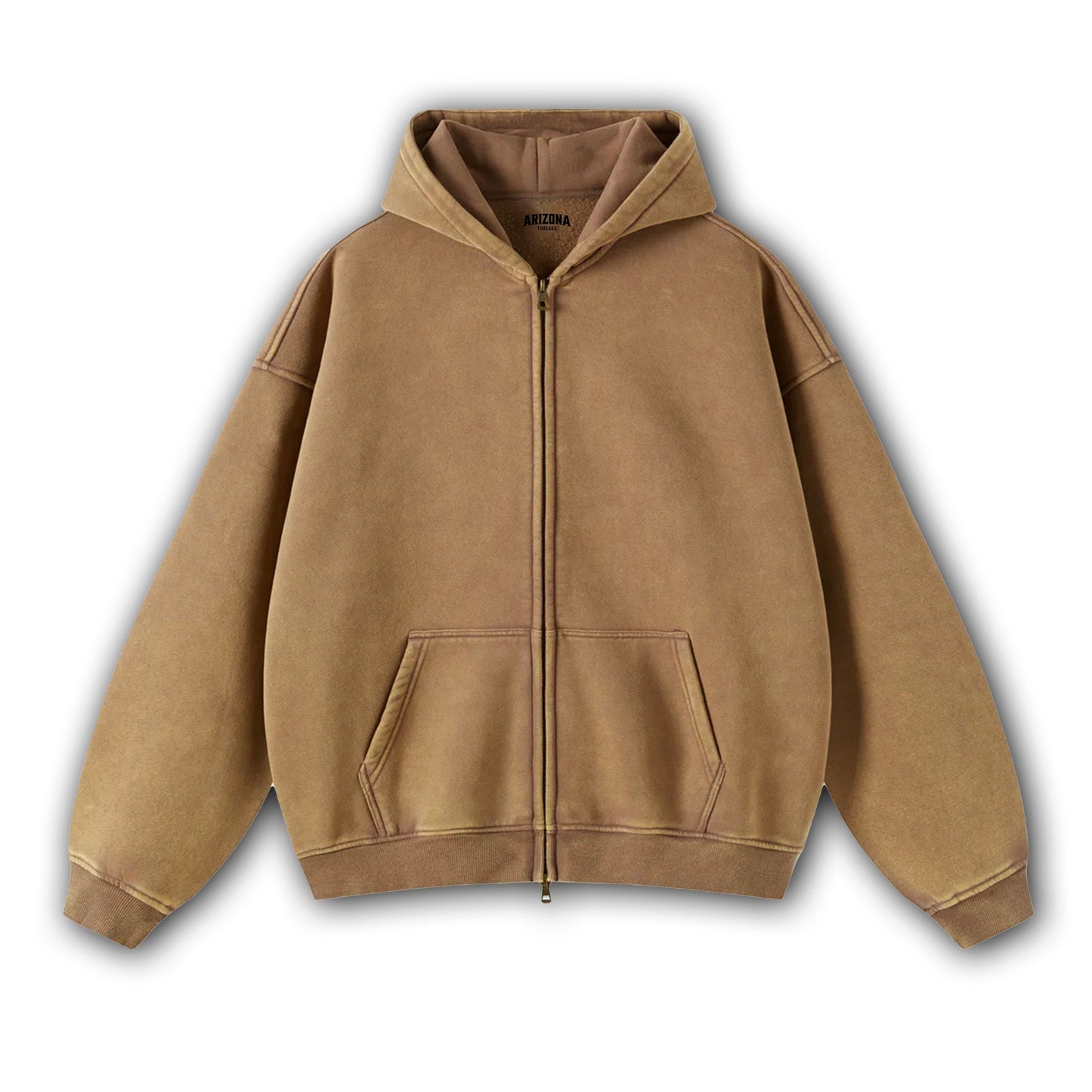 Heavyweight Stone Washed Zip-up Hoodie