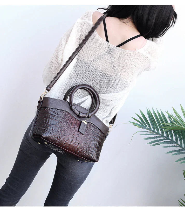 Vora - Elegant Leather Croco Bag