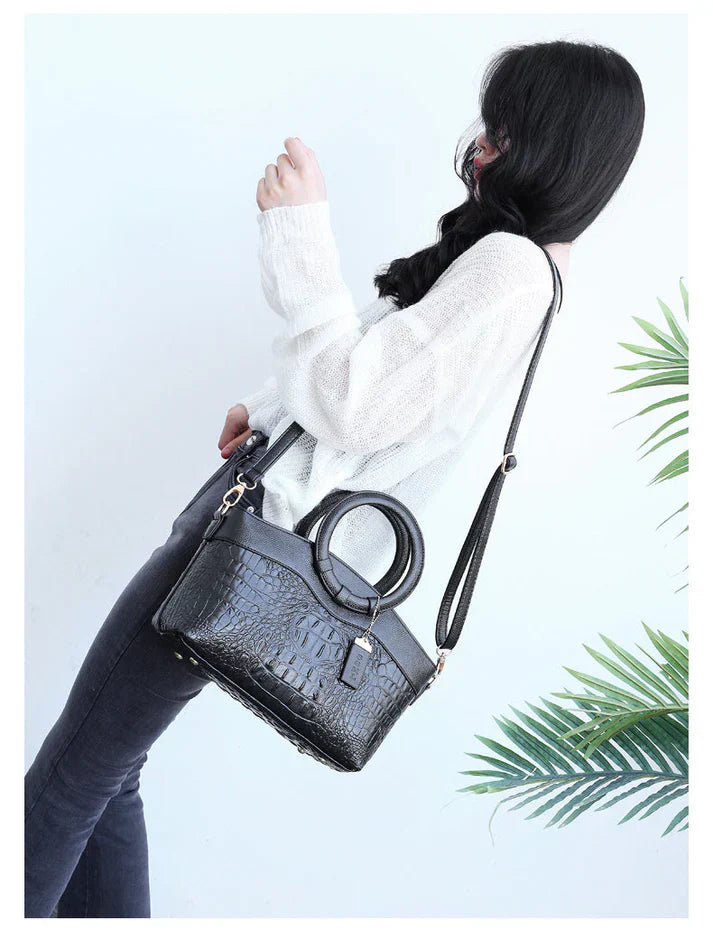 Vora - Elegant Leather Croco Bag