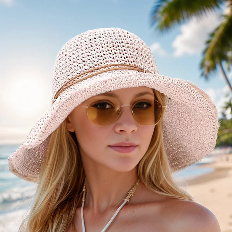 Ada - Elegant Wide-Brimmed Folding Sun Hat