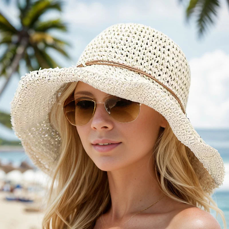 Ada - Elegant Wide-Brimmed Folding Sun Hat