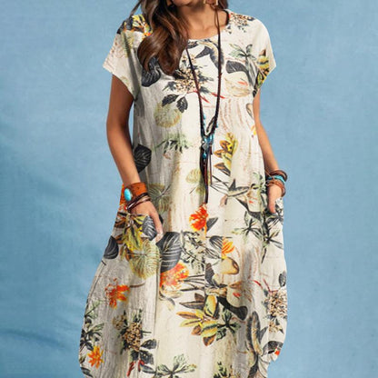 Jamell - Comfy Floral Retro Vintage Dress