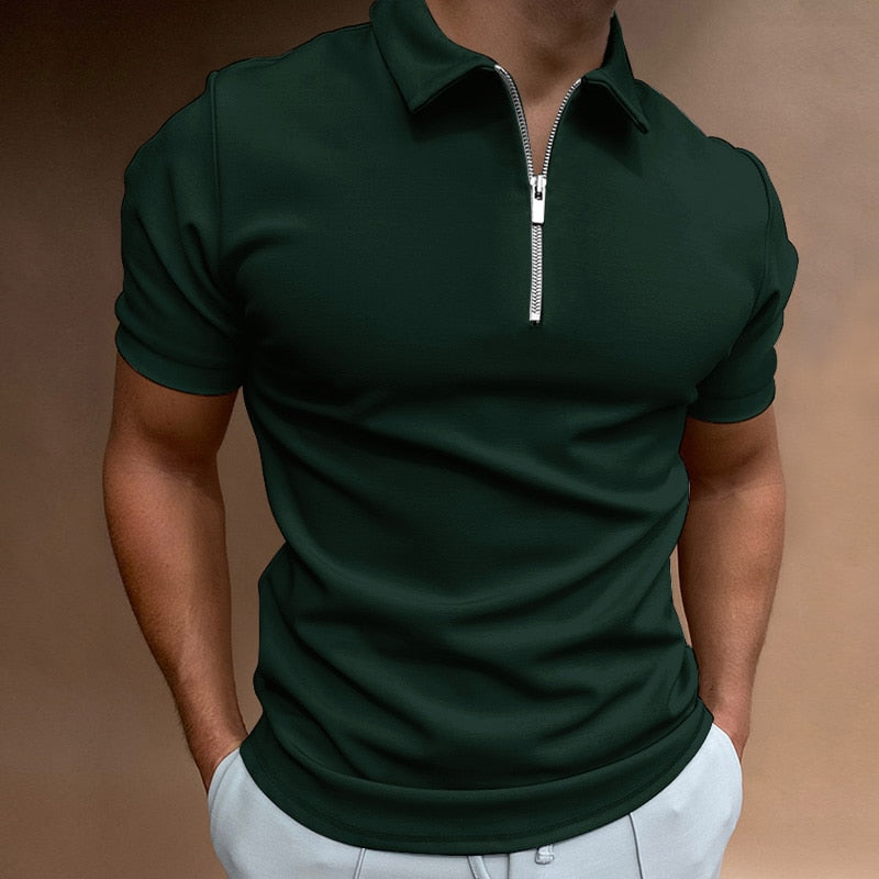 Benjamin - Zip-Up Polo Shirt