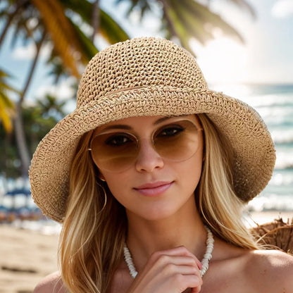 Ada - Elegant Wide-Brimmed Folding Sun Hat