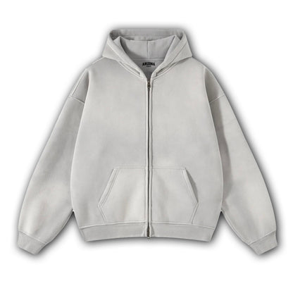 Heavyweight Stone Washed Zip-up Hoodie