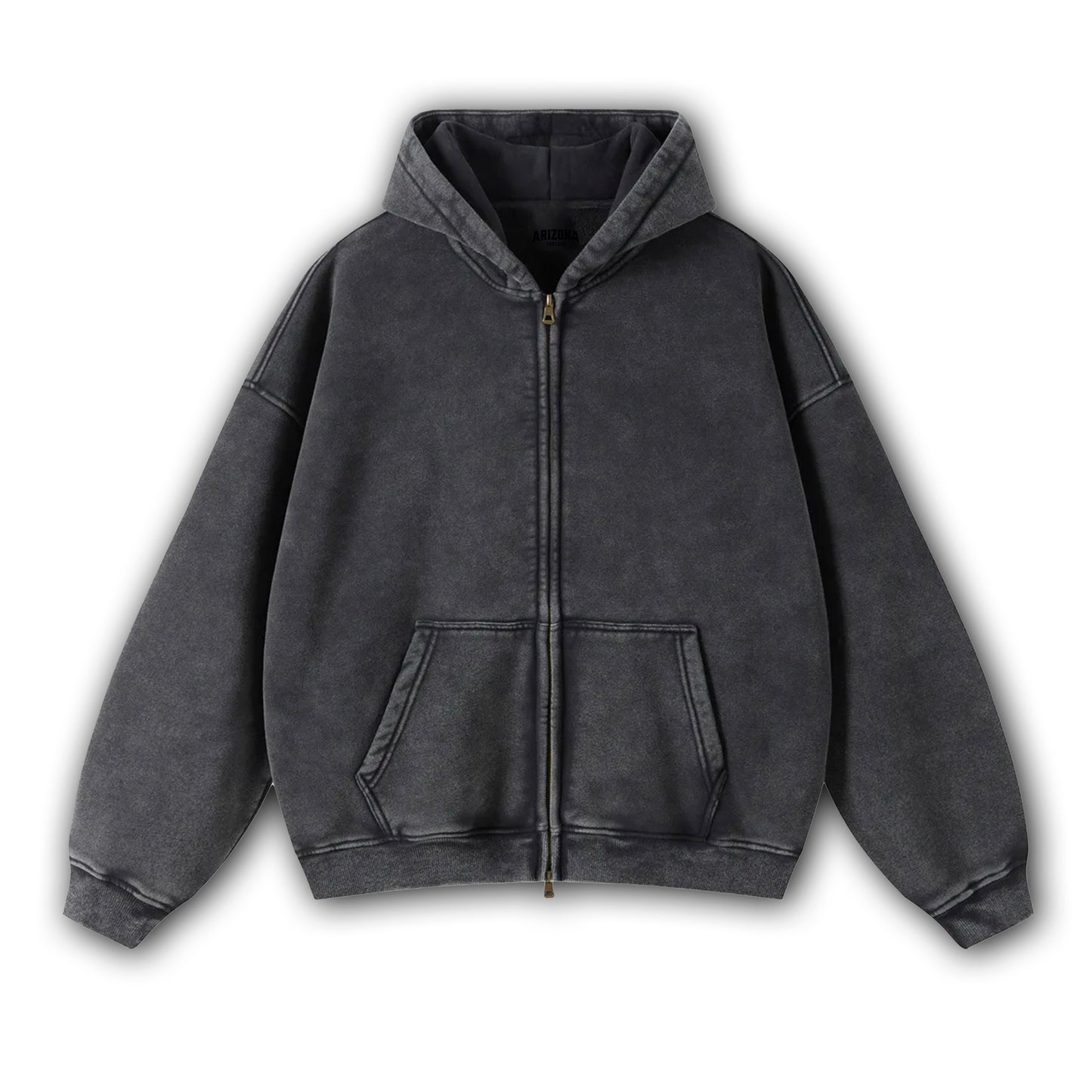 Heavyweight Stone Washed Zip-up Hoodie