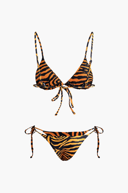 Leopard Print Tied Bikini Set