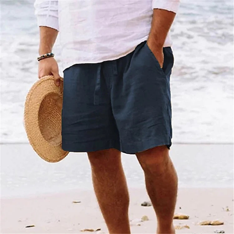 Jory - Men's Casual Cotton Linen Breathable Beach Shorts