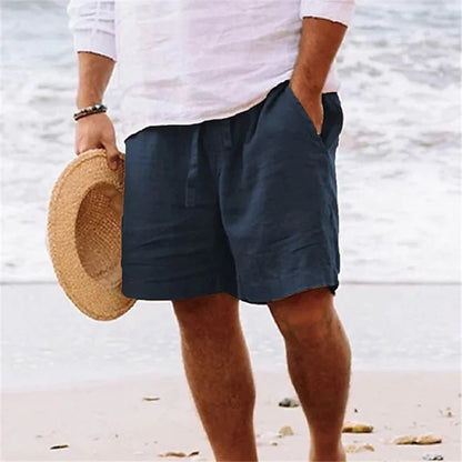 Jory - Men's Casual Cotton Linen Breathable Beach Shorts