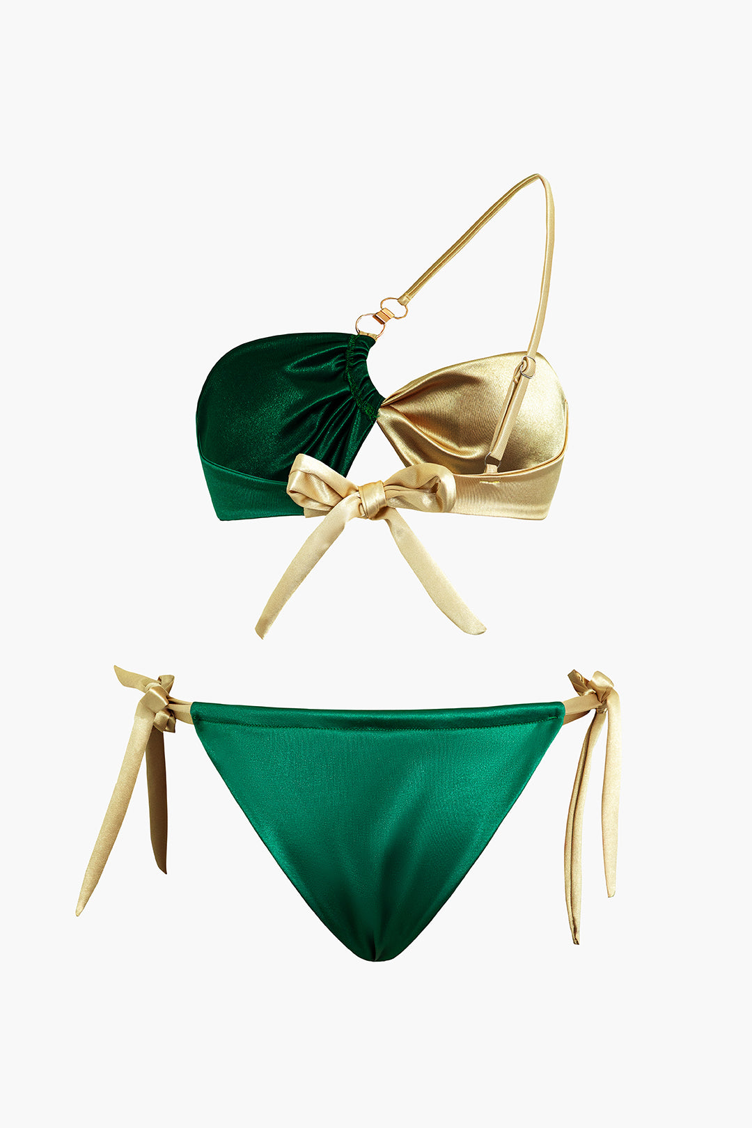 Contrast Knot Bikini Set