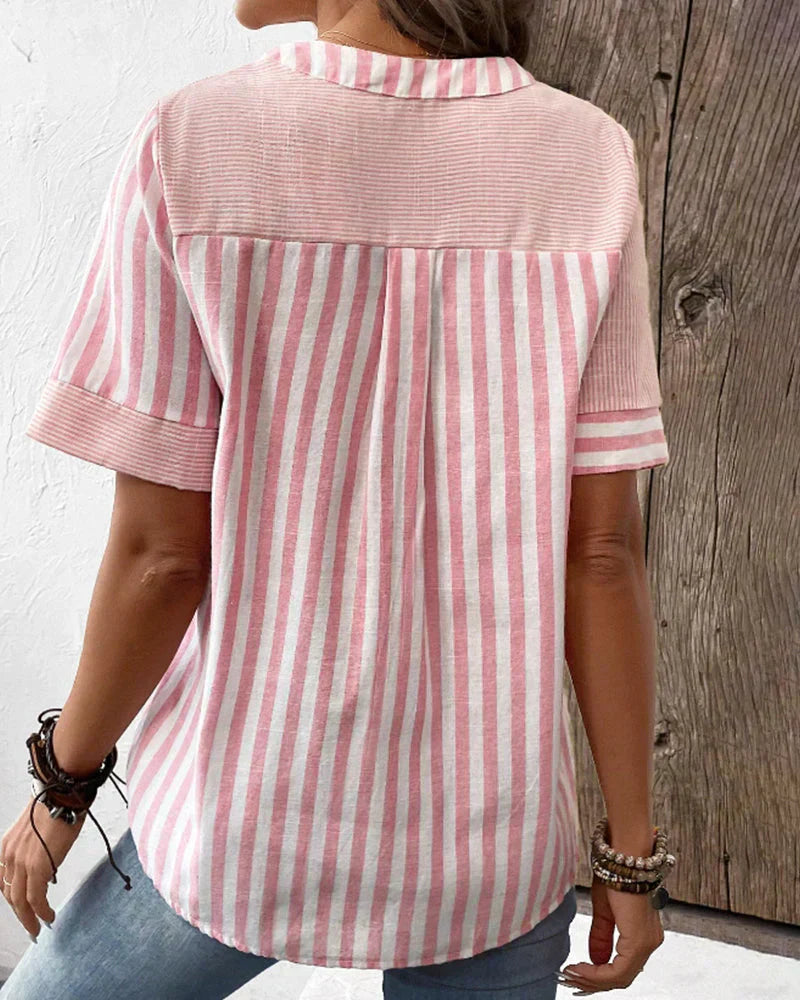 Alira - Elegant Striped Blouse