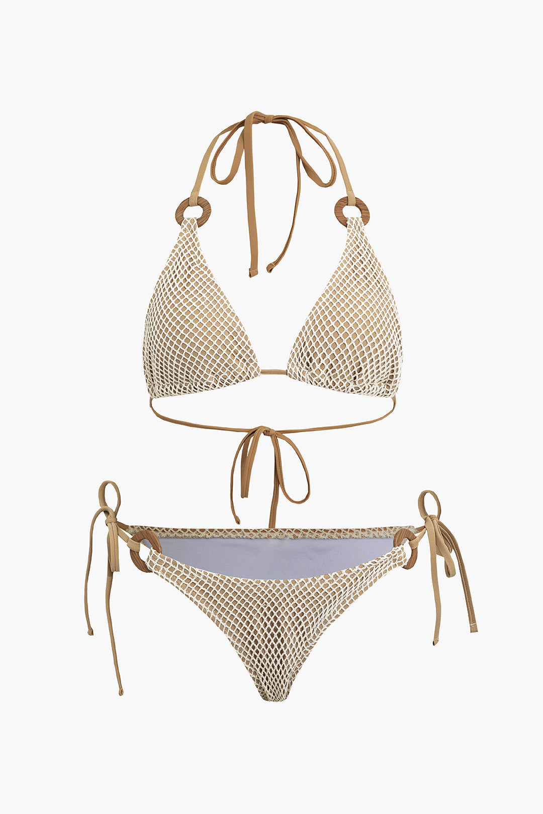 Layer Tie Halter Bikini Set