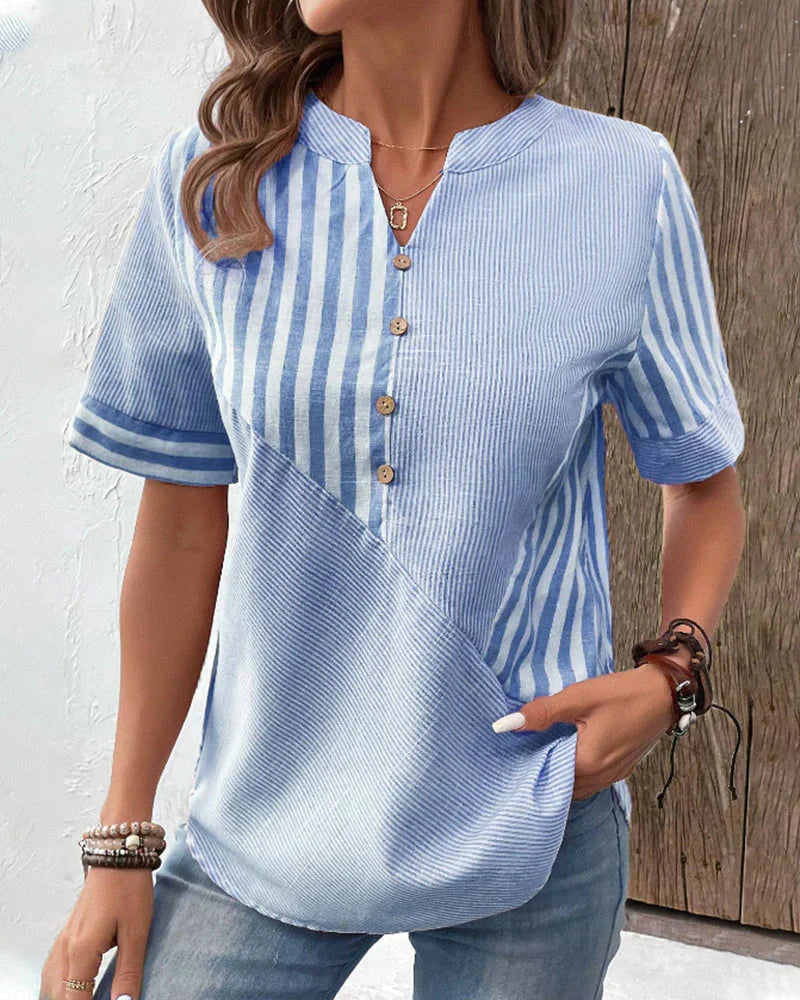 Alira - Elegant Striped Blouse