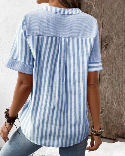 Alira - Elegant Striped Blouse