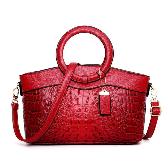 Vora - Elegant Leather Croco Bag